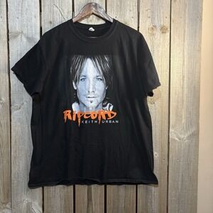 Keith Urban Ripcord 2016 World Tour Black "Blue Eyes" Graphic Concert Band Tee
